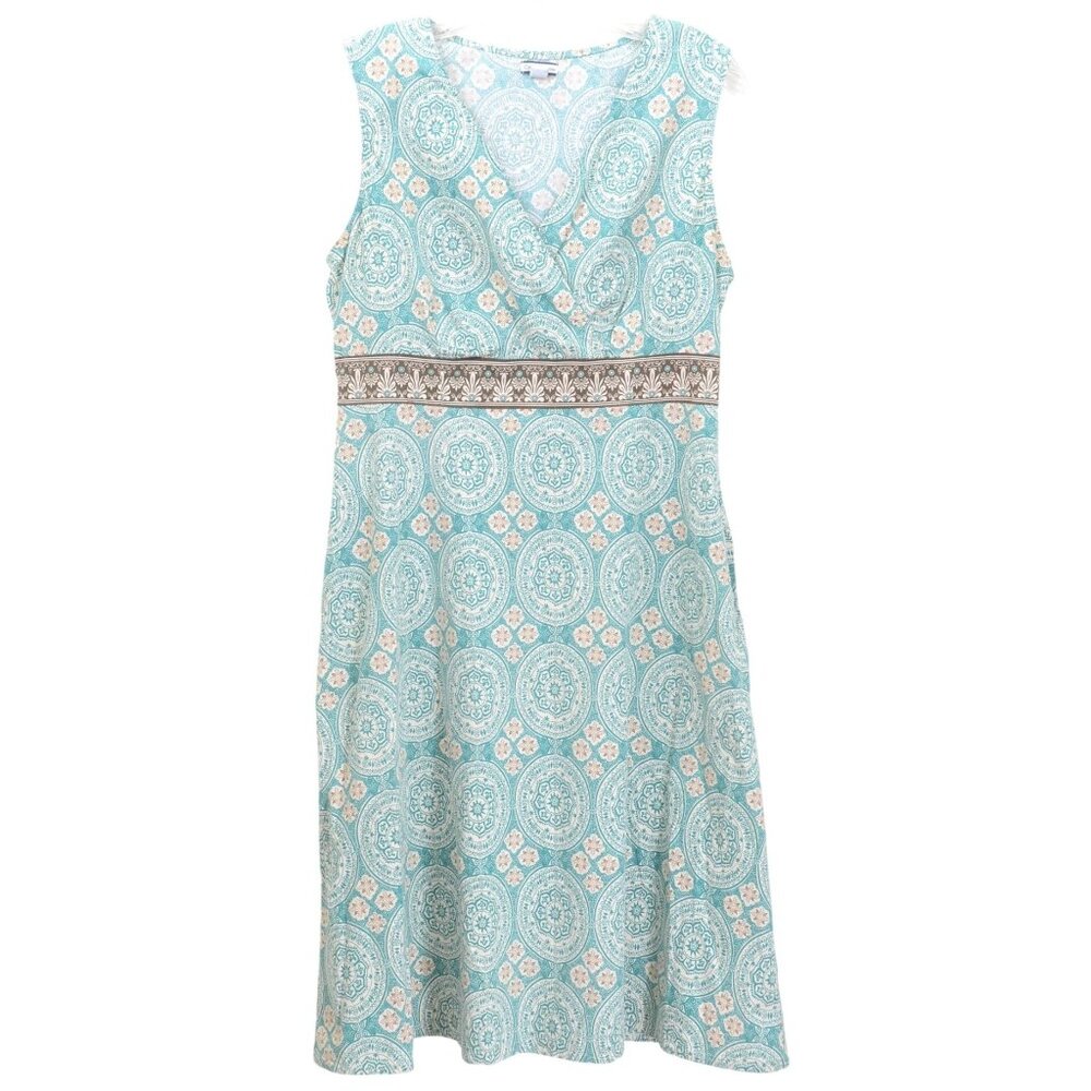 Croft & Barrow Stretch Women's 14 Cotton Summer Spring Sleeveless Artsy Dress